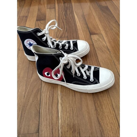 Converse x Comme des Garcons Play Chuck 70 Hi Sneakers 5.5 Men's 7.5 Women's - Picture 5 of 10